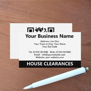 House Clearances QR Code Business Card