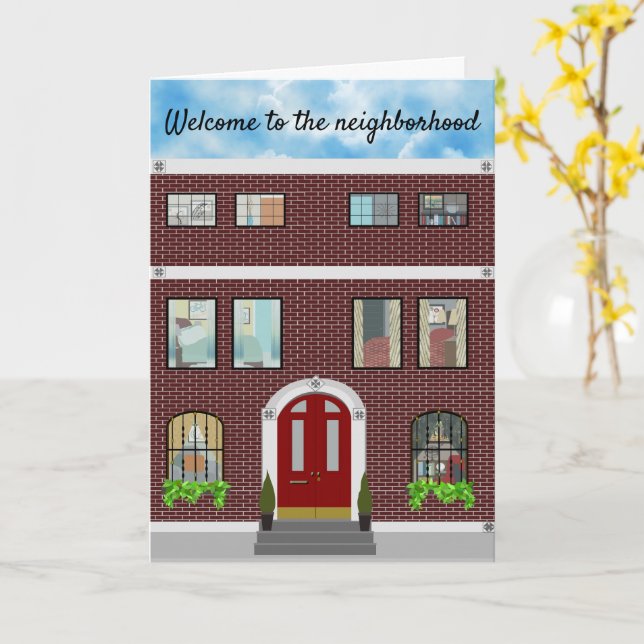 House Condo Warming Congratulations Card (Yellow Flower)