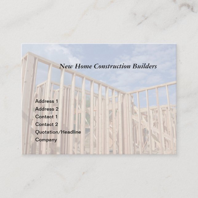 house construction business card (Front)