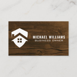 House Construction Wooden Business Card