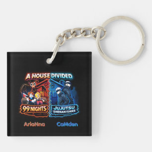 House Divided 99 Nights vs Jujutsu Shenanigans Key Ring