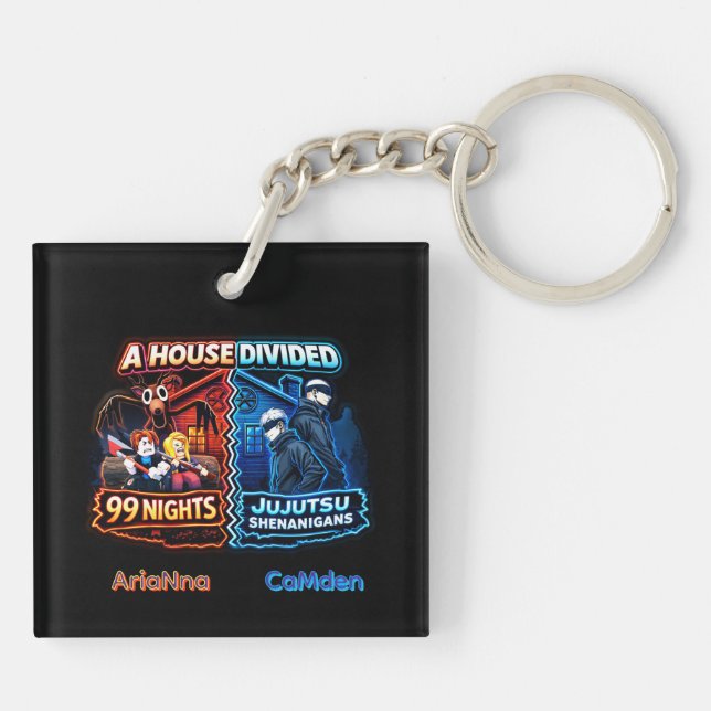 House Divided 99 Nights vs Jujutsu Shenanigans Key Ring (Back)