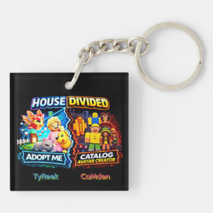 House Divided Adopt Me vs Catalogue Avatar Creator Key Ring