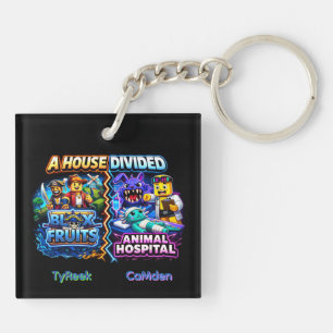 House Divided Blox Fruits vs Animal Hospital Key Ring