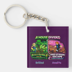 House Divided Garden vs Candy Keyboard Key Ring