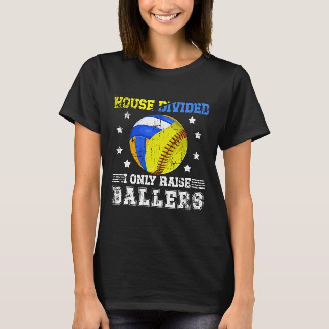 House Divided I Only Raise Llers Softll Volleyll D T-Shirt (Front)