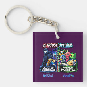 House Divided Jujutsu Shenanigans vs Animal Hosp Key Ring