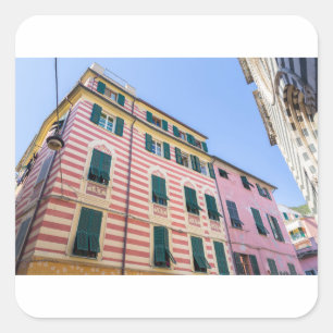 House facades Monterosso Cinque Terre Liguria Ital Square Sticker