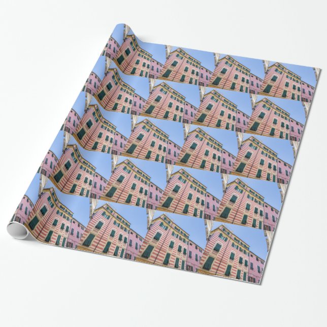 House facades Monterosso Cinque Terre Liguria Ital Wrapping Paper (Unrolled)