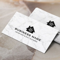 House & Fan Logo Dryer Vent & Duct Cleaning Marble