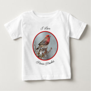 House Finch in Snow - Original Photograph Baby T-Shirt
