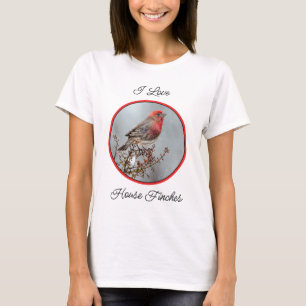 House Finch in Snow - Original Photograph T-Shirt