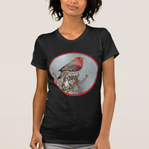 House Finch in Snow - Original Photograph T-Shirt