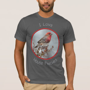 House Finch in Snow - Original Photograph T-Shirt