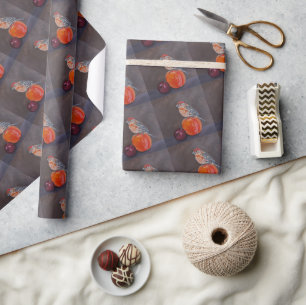 House Finch’s Midday Rest Painting by Alfred Fox Wrapping Paper