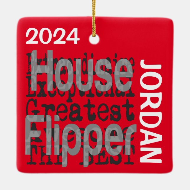 House Flipper Extraordinaire CUSTOM Ceramic Ornament (Back)