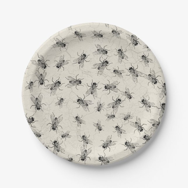 House Fly chaos Paper Plate (Front)