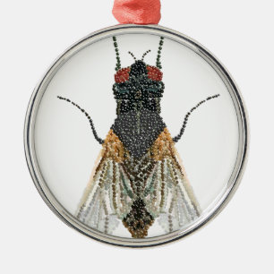 house fly . metal tree decoration