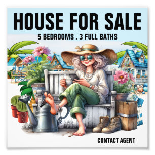 House For Sale Photo Print