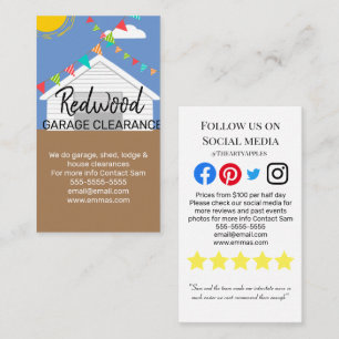 house garage shed land clearance removal company business card