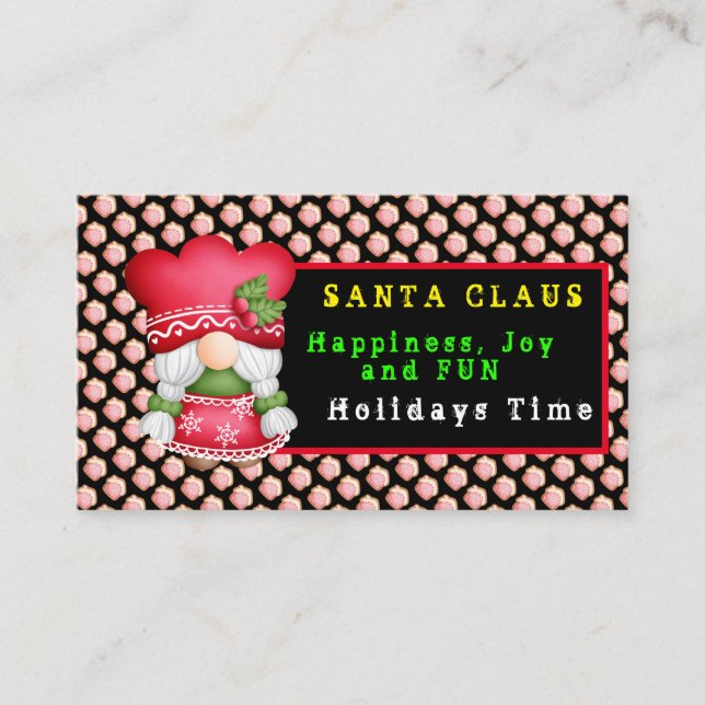 House Gnome Customise Colour and Text Business Card (Front)