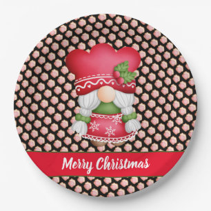 House Gnome Customise Colour and Text Paper Plate