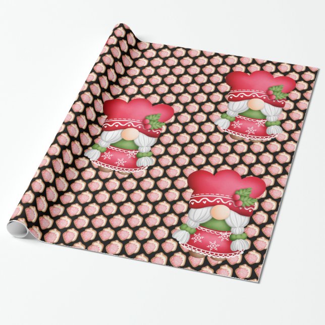 House Gnome Customise Colour Wrapping Paper (Unrolled)