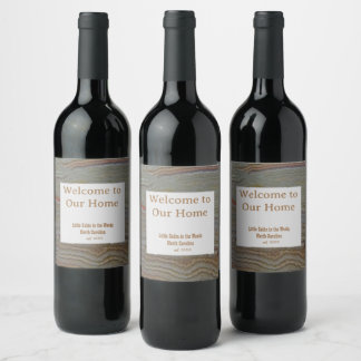 House Guest Welcome Elegant Stone Vacation Rental Wine Label