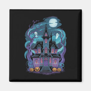 House Halloween Artworks Transylvania Mansion Magnet