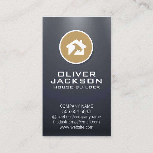 House Hammer Logo Business Card (Front)
