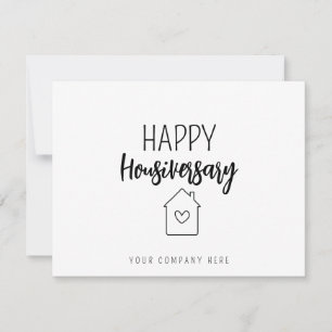 House Heart Outline Happy Housiversary Card