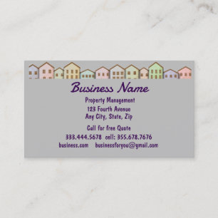 House Home Business Professional Property Mgmtl Card