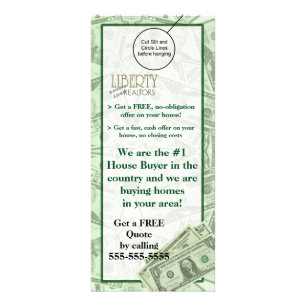 House Home Buyer Door Hanger Brochure Flyer Hanger Rack Card