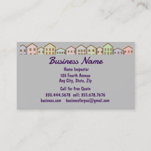 House Home Inspections Inspector  Business Card