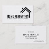 House Home Remodeling Renovation Construction Business Card (Front/Back)
