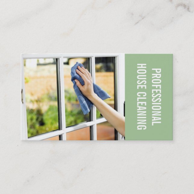 House Home Window Cleaning, Cleaners Business Card (Front)