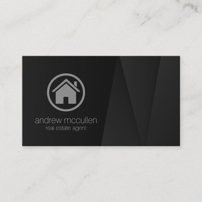 House Icon Real Estate Realty Property Business Card (Front)