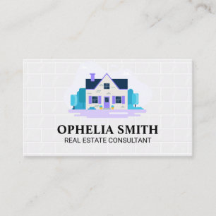 House Icon   White Brick Tiles Business Card