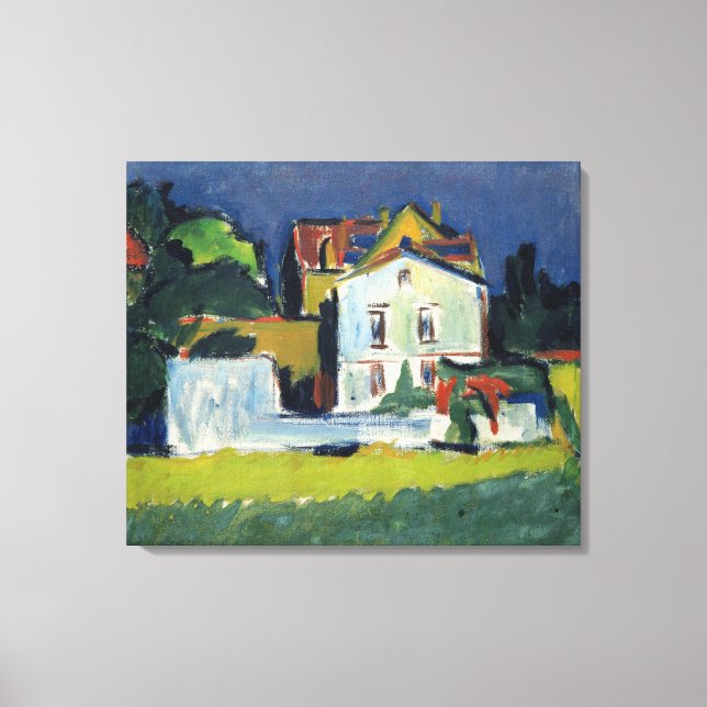 House in a Landscape Canvas Print (Front)