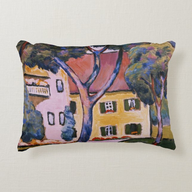 House in a Landscape Decorative Cushion (Front)