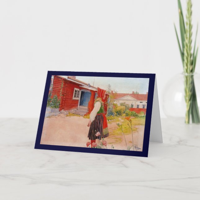 House in Falun with Girl Card (Front)
