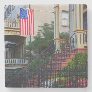 House in the Historic District in the spring Stone Coaster