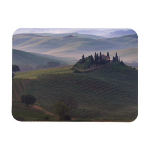 House in Tuscany in the morning rectangle magnet