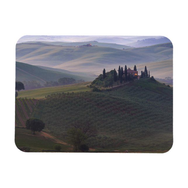 House in Tuscany in the morning rectangle magnet (Horizontal)