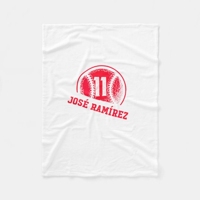 House Jose Ramirez Mlbpa Mlb Artwork Fleece Blanket (Front)
