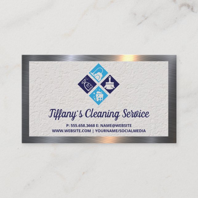 House Keeping Clean Services Business Card (Front)