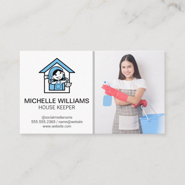 House Keeping Logo | House Keeper Business Card (Front)