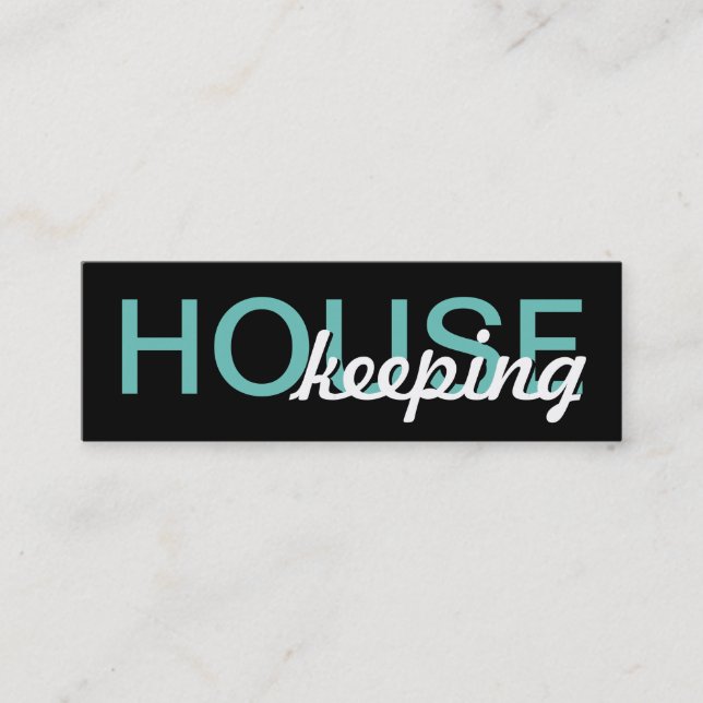 house keeping punch card (Front)