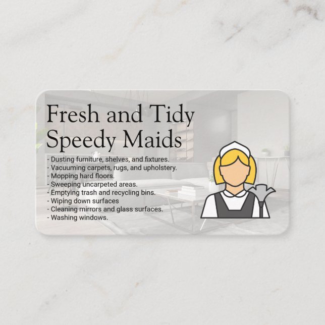 House Keeping Services | Sanitising Business Card (Front)