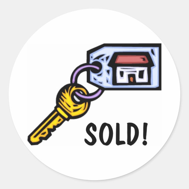 House Key Classic Round Sticker (Front)